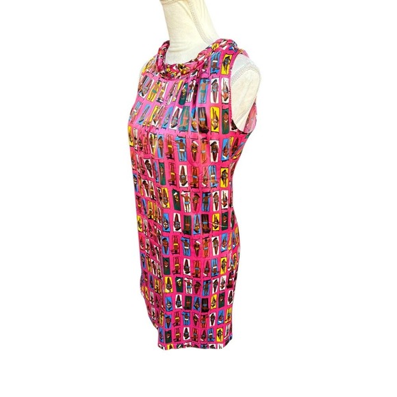 TRACY NEGOSHIAN Pink‎ Sunbathers Braided Neckline Shift Dress - Small - Picture 9 of 14
